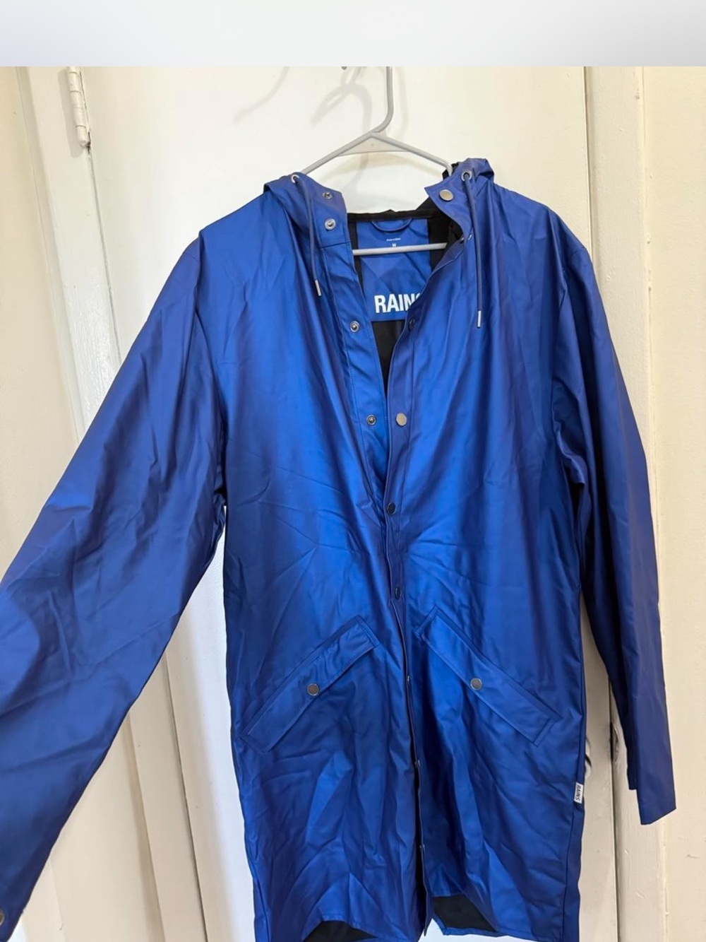 RAINS Day Men's Blue Hooded jacket